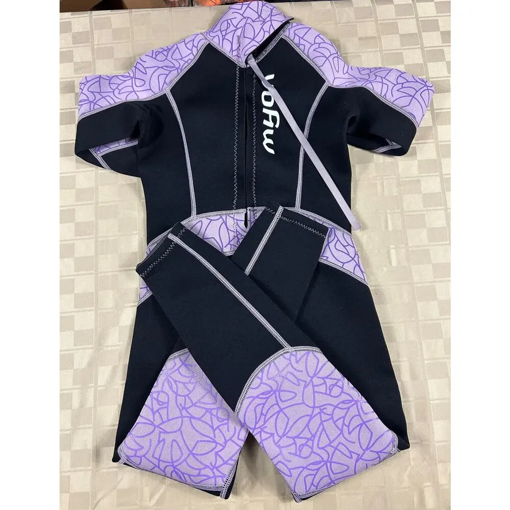 VOFIW | Size 8 | Purple / Black | Kid’s Unisex Wetsuit